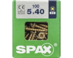 Hornbach Spax Universalschraube Kreuzschlitz PZ 2, Senkkopf, Holz-Vollgewinde, 5x40 mm, 100 Stück