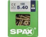 Hornbach Spax Universalschraube Kreuzschlitz PZ 2, Senkkopf, Holz-Vollgewinde, 5x40 mm, 100 Stück