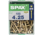 Hornbach Spax Universalschraube Kreuzschlitz PZ 2, Senkkopf, Holz-Vollgewinde, 4x25 mm, 100 Stück