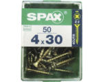 Hornbach Spax Universalschraube Kreuzschlitz PZ 2, Senkkopf, Holz-Vollgewinde, 4x30 mm, 50 Stück