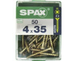 Hornbach Spax Universalschraube Kreuzschlitz PZ 2, Senkkopf, Holz-Vollgewinde, 4x35 mm, 50 Stück