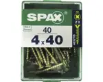 Hornbach Spax Universalschraube Kreuzschlitz PZ 2, Senkkopf, Holz-Vollgewinde, 4x40 mm, 40 Stück