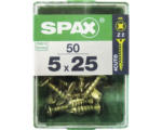 Hornbach Spax Universalschraube Kreuzschlitz PZ 2, Senkkopf, Holz-Vollgewinde, 5x25 mm, 50 Stück