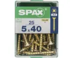 Hornbach Spax Universalschraube Kreuzschlitz PZ 2, Senkkopf, Holz-Vollgewinde, 5x40 mm, 25 Stück
