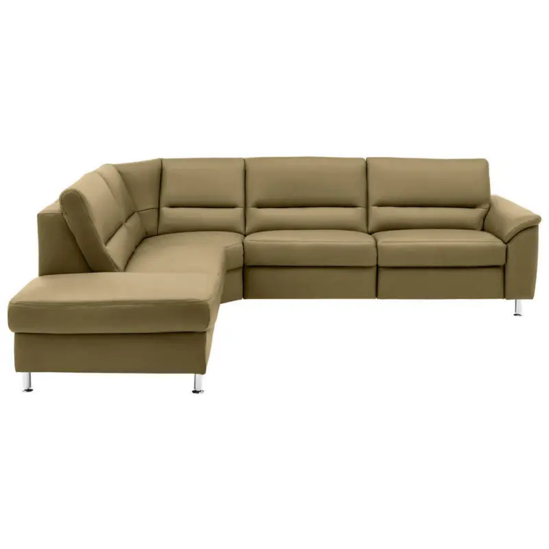 Ecksofa in Echtleder Gr&uuml;n