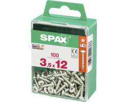 Spax Universalschraube T 20, Halbrundkopf, 3,5x12 mm, 100 Stück