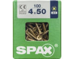 Hornbach Spax Universalschraube Kreuzschlitz PZ 2, Senkkopf, Holz-Vollgewinde, 4x50 mm, 100 Stück