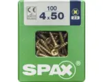 Hornbach Spax Universalschraube Kreuzschlitz PZ 2, Senkkopf, Holz-Vollgewinde, 4x50 mm, 100 Stück