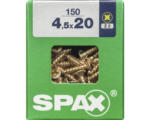 Hornbach Spax Universalschraube Kreuzschlitz PZ 2, Senkkopf, Holz-Vollgewinde, 4,5x20 mm, 150 Stück