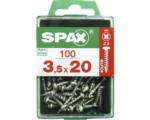 Hornbach Spax Universalschraube Kreuzschlitz PZ 2, Halbrundkopf, 3,5x20 mm, 100 Stück