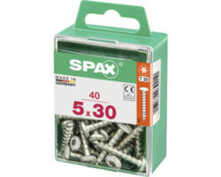 Spax Universalschraube T 20, Halbrundkopf, 5x30 mm, 40 Stück