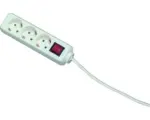 Hornbach Steckdosenleiste 3-fach, mit Schalter, 3G1,5, weiß, 1,5 m