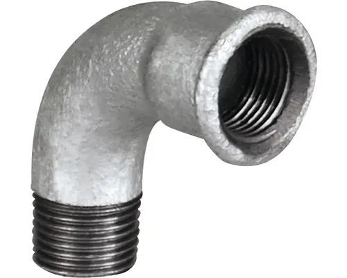 Bogen 90° 1/2" IG/AG verzinkt