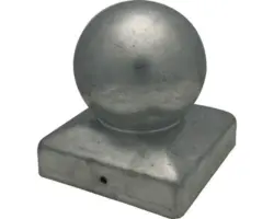 Pfostenkappe für Holzpfosten mit Kugel 9x9 cm verzinkt