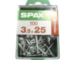 Hornbach Spax Universalschraube Kreuzschlitz PZ 2, Halbrundkopf, 3,5x25 mm, 100 Stück