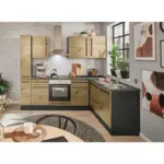 XXXLutz Lauterach - Ihr M&ouml;belhaus bei Bregenz Eckk&uuml;che 250/175 cm in Anthrazit, Eiche Artisan