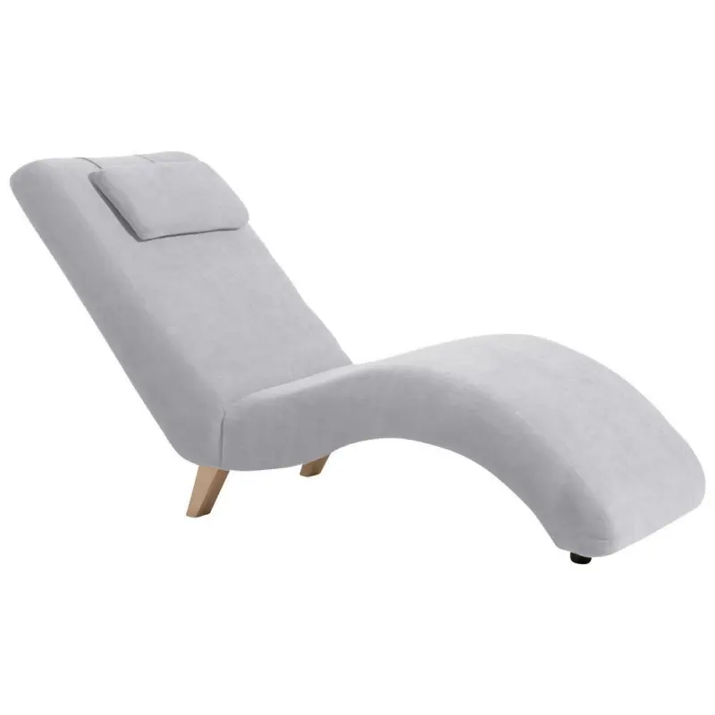 Liege in Velours Silberfarben