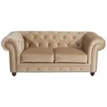 XXXLutz Lauterach - Ihr Möbelhaus bei Bregenz Chesterfield-Sofa in Samt, Velours Sandfarben