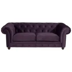 Chesterfield-Sofa in Samt, Velours Lila