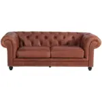 XXXLutz Lauterach - Ihr M&ouml;belhaus bei Bregenz Chesterfield-Sofa in Echtleder Cognac