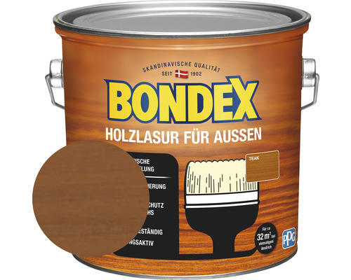 Holzschutz-Lasur Bondex teak 2,5 l