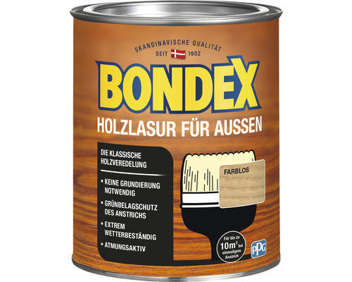 Holzschutz-Lasur Bondex farblos 750 ml