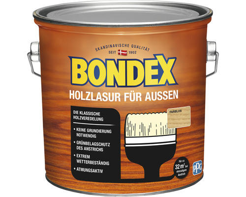 Holzschutz-Lasur Bondex farblos 2,5 l