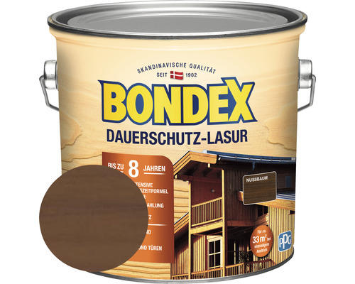 Dauerschutz-Lasur Bondex nussbaum 2,5 l