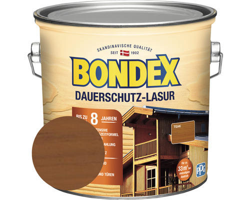 Dauerschutz-Lasur Bondex teak 2,5 l