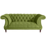XXXLutz Lauterach - Ihr Möbelhaus bei Bregenz Chesterfield-Zweisitzer-Sofa in Velours Olivgrün