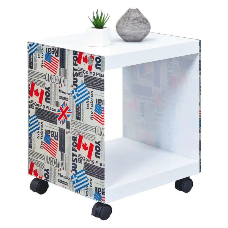 Couchtisch in Glas, Holzwerkstoff 38/33,50/46 cm