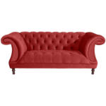 XXXLutz Lauterach - Ihr Möbelhaus bei Bregenz Chesterfield-Zweisitzer-Sofa in Velours Hellrot