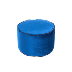 Pouf in Blau Textil