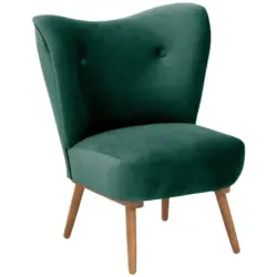 Sessel in Samt, Velours Gr&uuml;n