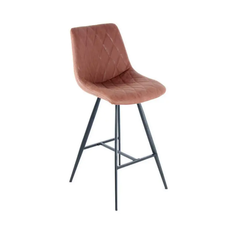 Barhocker-Set in Schwarz, Dunkelbraun