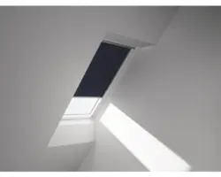 VELUX Verdunkelungsrollo uni dunkelblau elektrisch Rahmen aluminium DML SK10 1100S