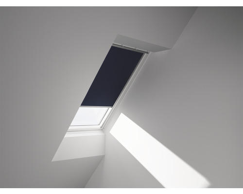 VELUX Verdunkelungsrollo uni dunkelblau manuell Rahmen aluminium DKL FK04 1100S