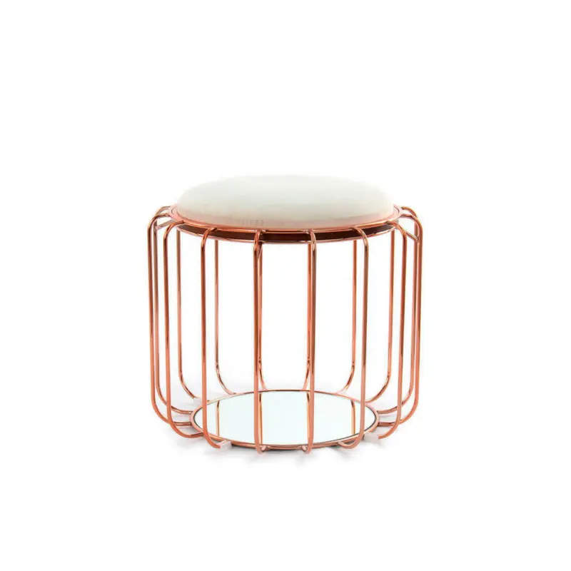 Beistelltisch in Metall, Kunststoff, Glas, Textil, Holzwerkstoff 50/50/45 cm