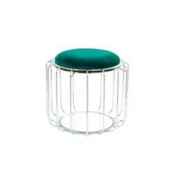 Beistelltisch in Metall, Kunststoff, Glas, Textil, Holzwerkstoff 50/50/45 cm