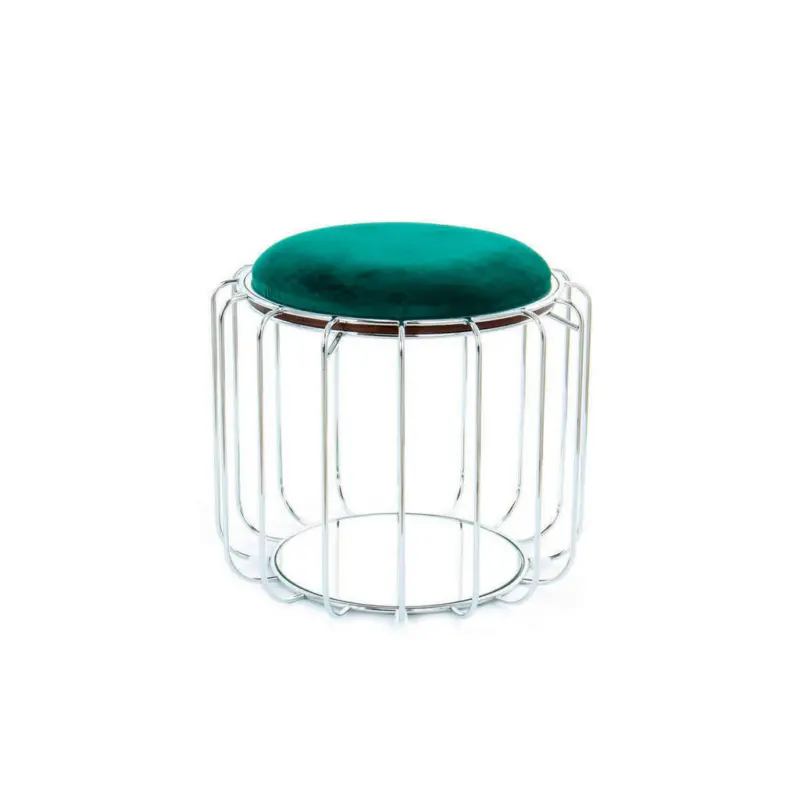 Beistelltisch in Metall, Kunststoff, Glas, Textil, Holzwerkstoff 50/50/45 cm