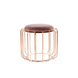 Beistelltisch in Metall, Kunststoff, Glas, Textil, Holzwerkstoff 50/50/45 cm