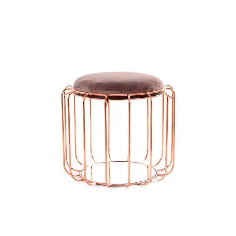 Beistelltisch in Metall, Kunststoff, Glas, Textil, Holzwerkstoff 50/50/45 cm