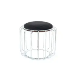 Beistelltisch in Metall, Kunststoff, Glas, Textil, Holzwerkstoff 50/50/45 cm