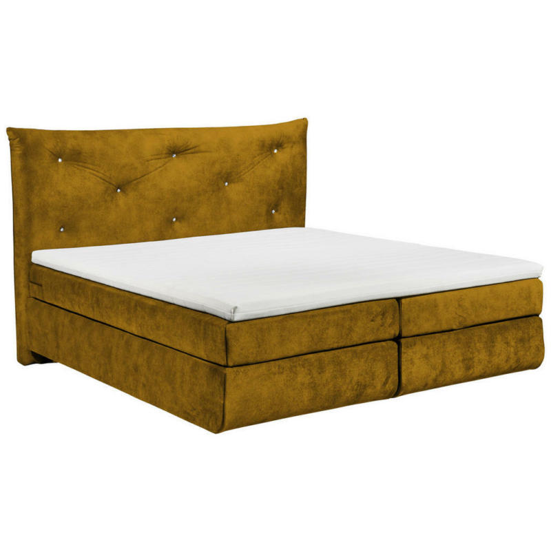 Boxspringbett 180/200 cm in Gelb