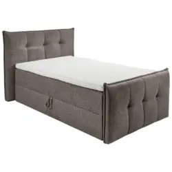 Boxbett 120/200 cm in Dunkelbraun