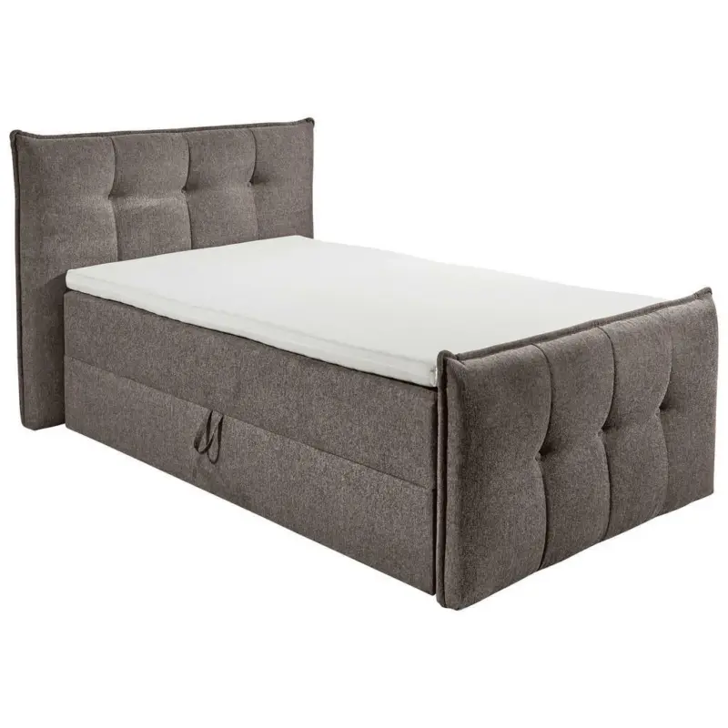 Boxbett 120/200 cm in Dunkelbraun