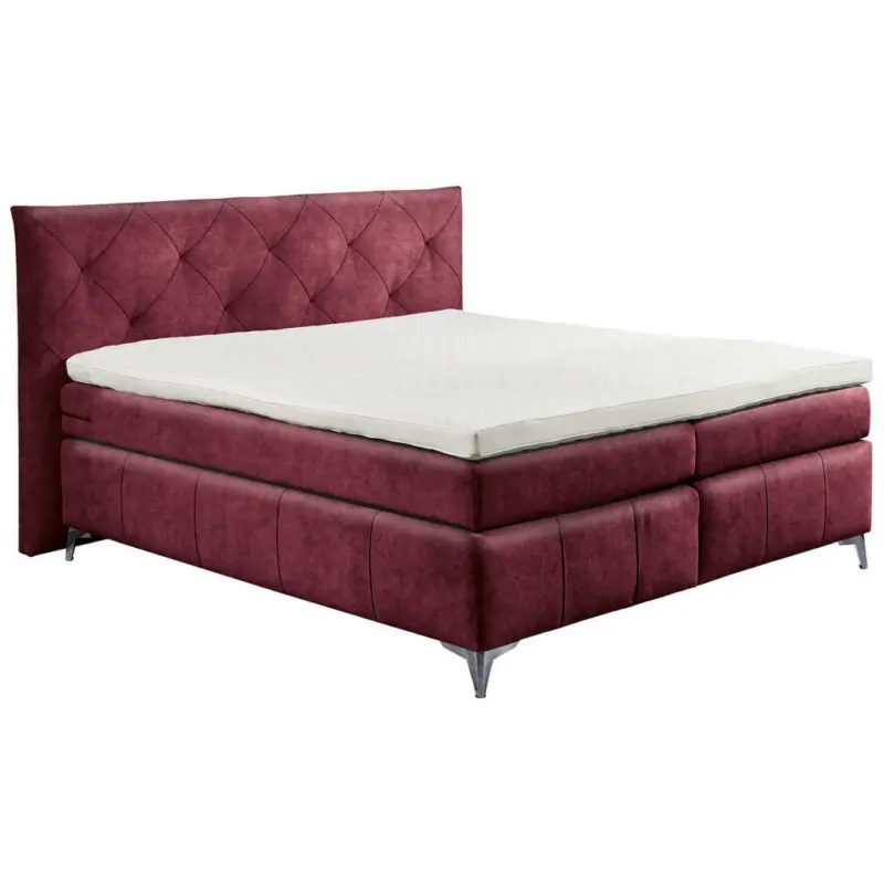 Boxspringbett 180/200 cm in Bordeaux