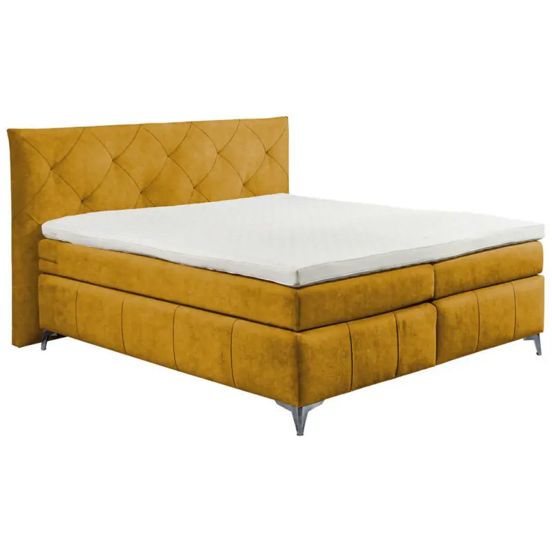 Boxspringbett 180/200 cm in Currygelb