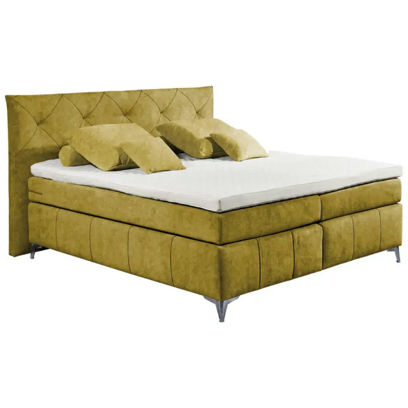 Boxspringbett 180/200 cm in Olivgr&uuml;n
