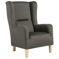 Ohrensessel in Flachgewebe Anthrazit